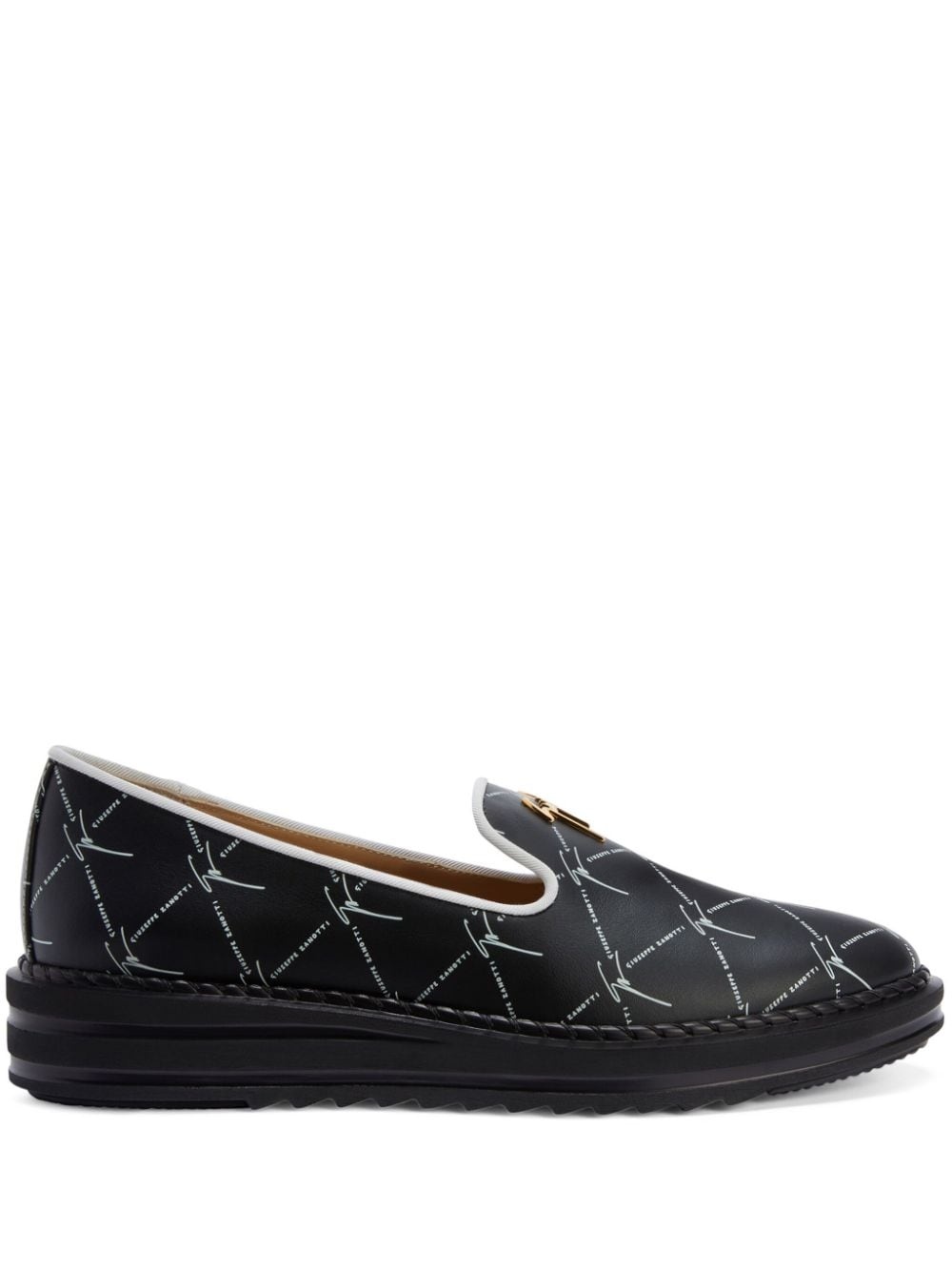 Tim logo-lettering loafers - 1