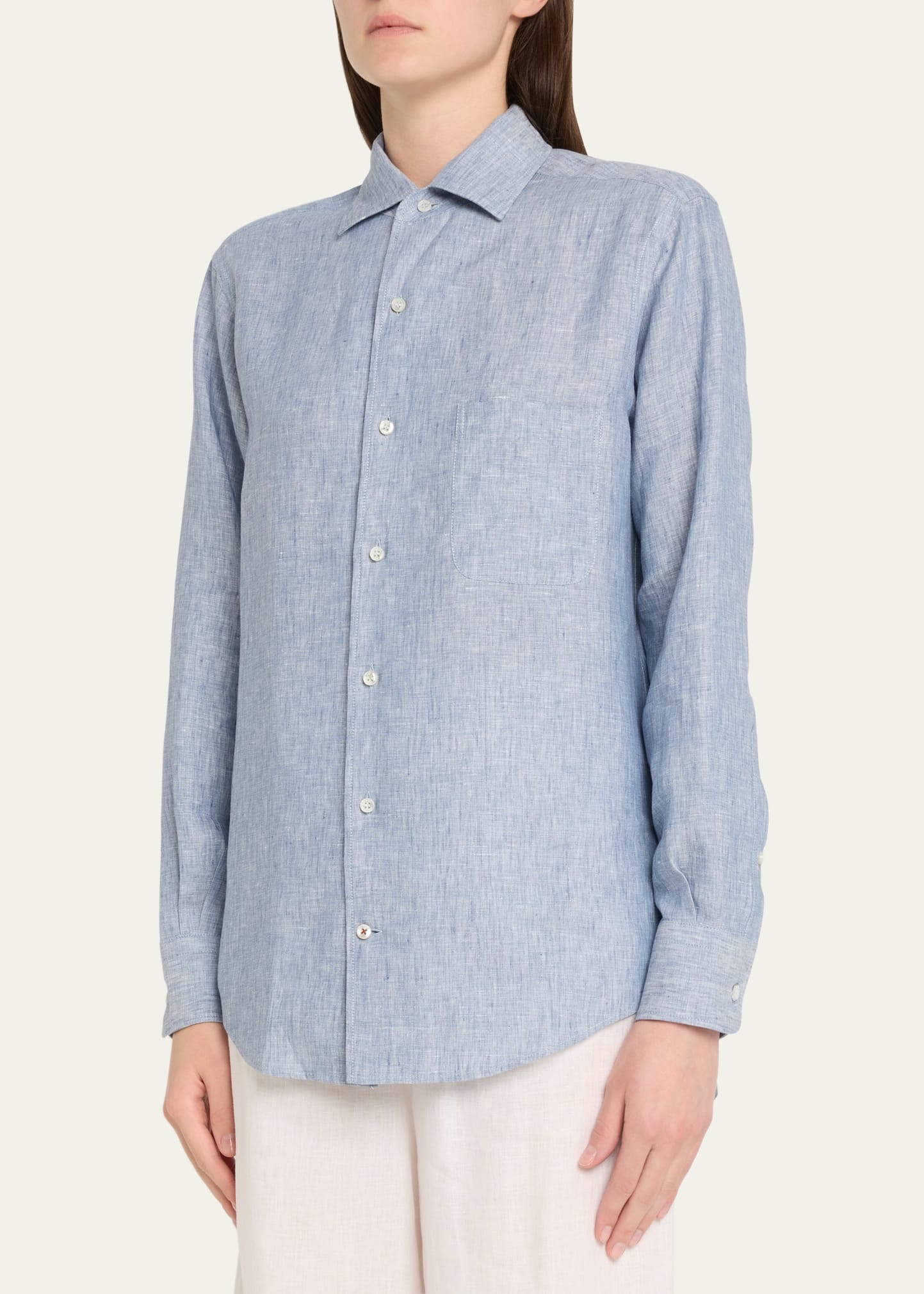 Andre Button Down Linen Solaire Shirt - 4