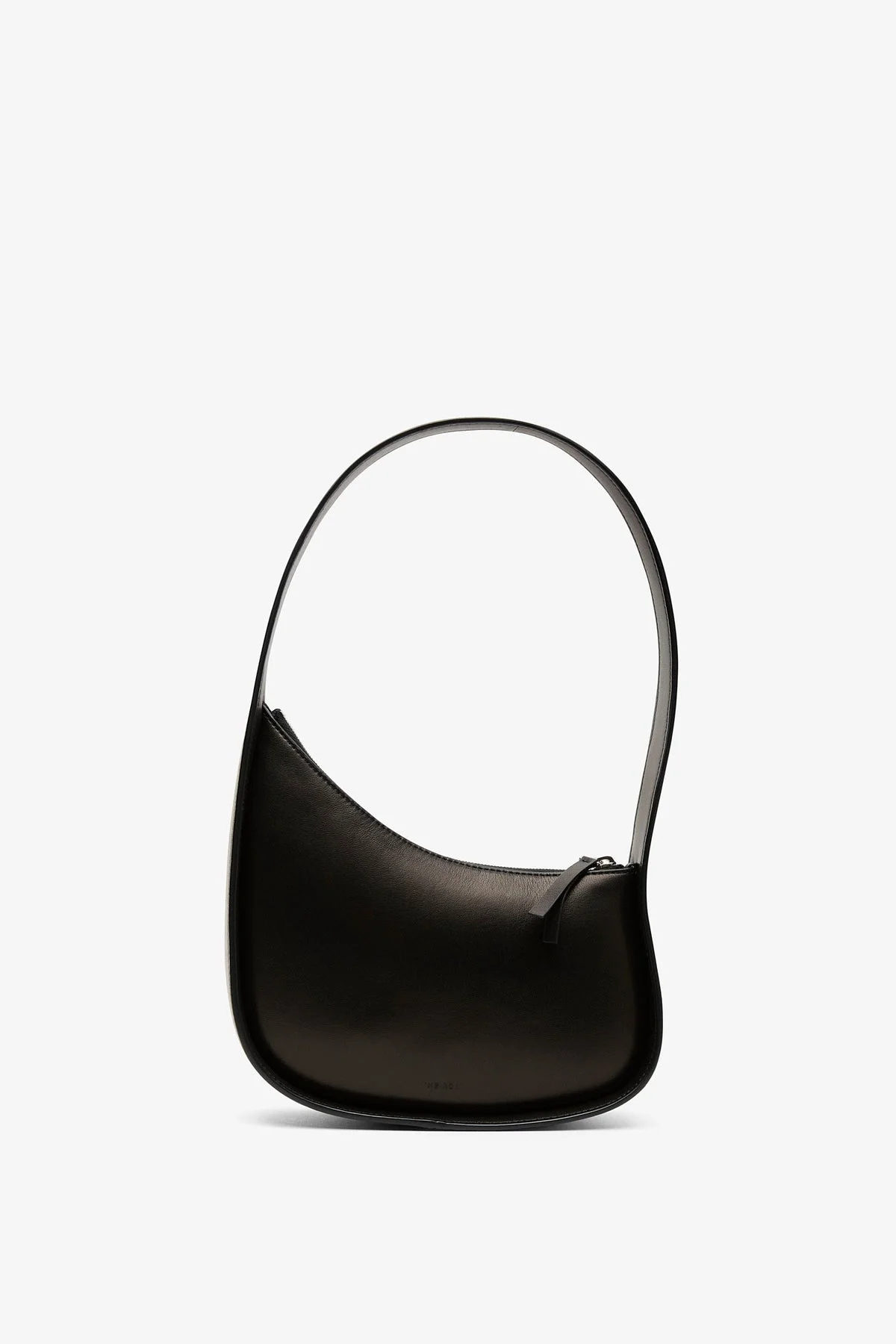 Half moon black leather bag - 1