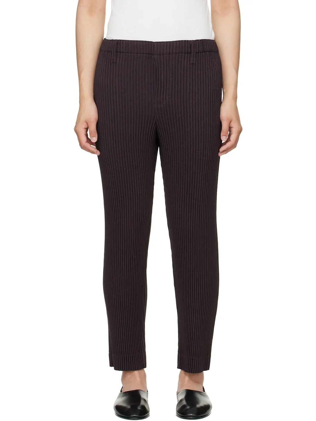 Brown Linen Like Trousers - 1