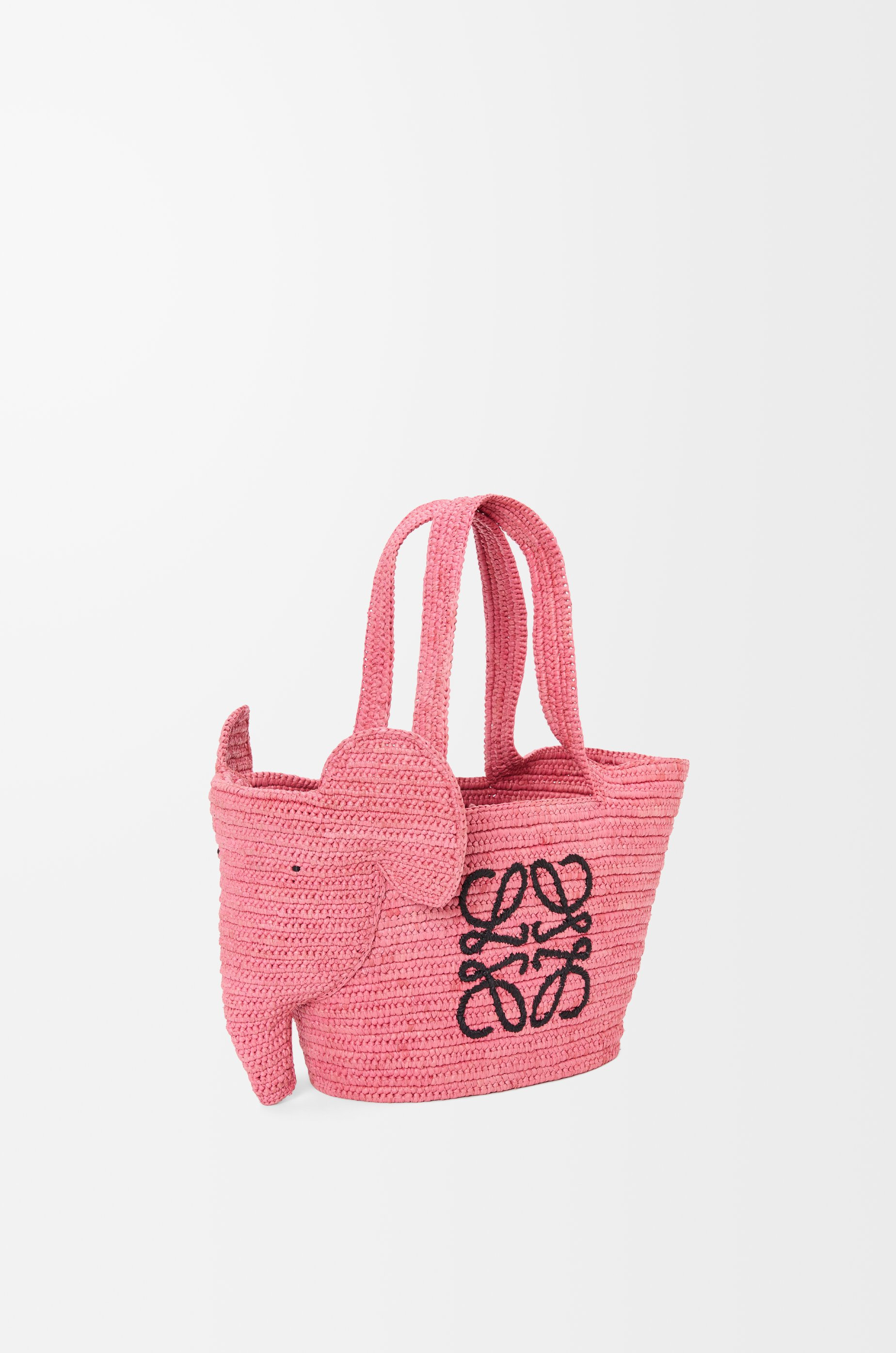Small Elephant Basket bag in raffia - 4