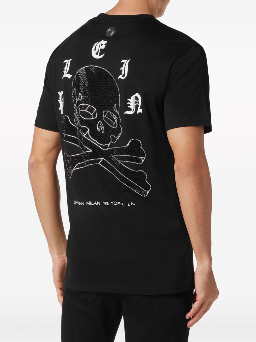 rhinestone-embellished cotton T-shirt - 4