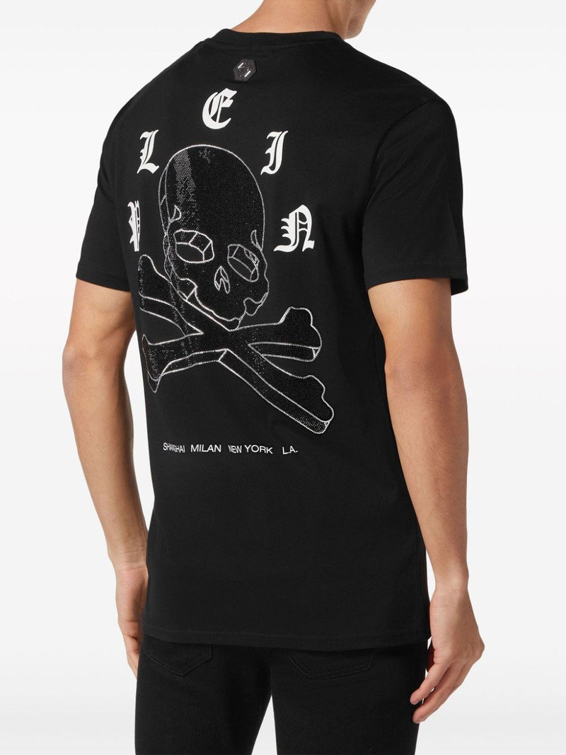 rhinestone-embellished cotton T-shirt 4