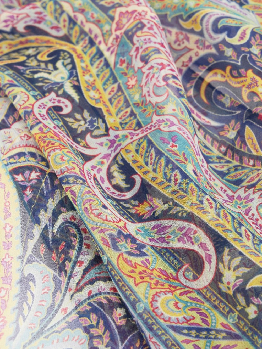paisley-print silk scarf - 2
