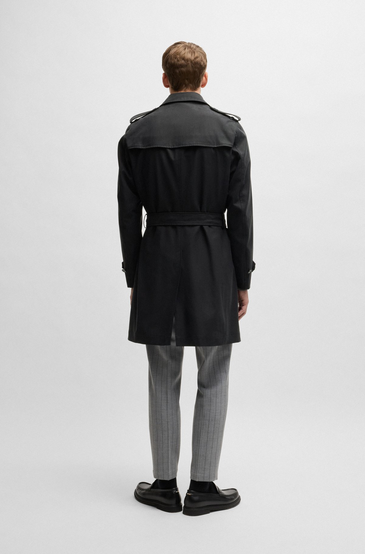 SLIM-FIT TRENCH COAT WITH DOUBLE-BREASTED CLOSURE - 5