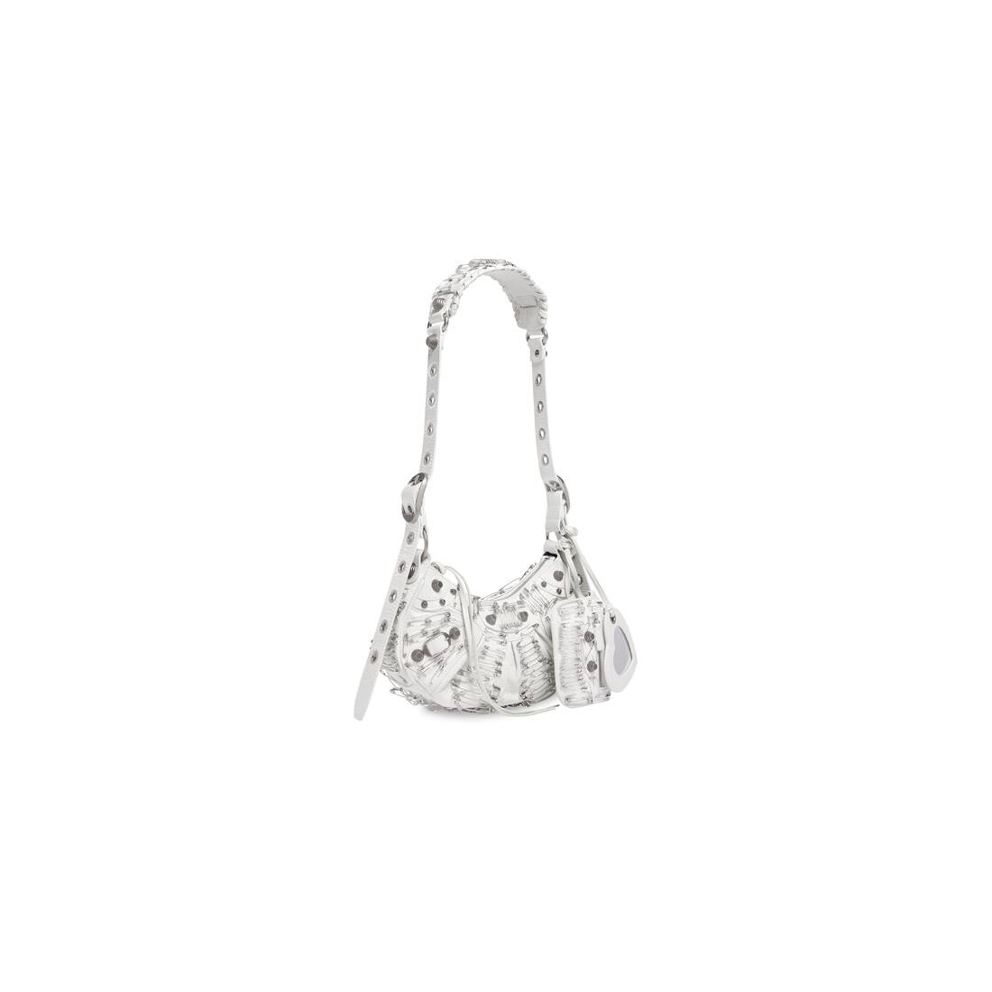 Women's Le Cagole Xs Shoulder Bag With Safety Pins  in Optic White - 2
