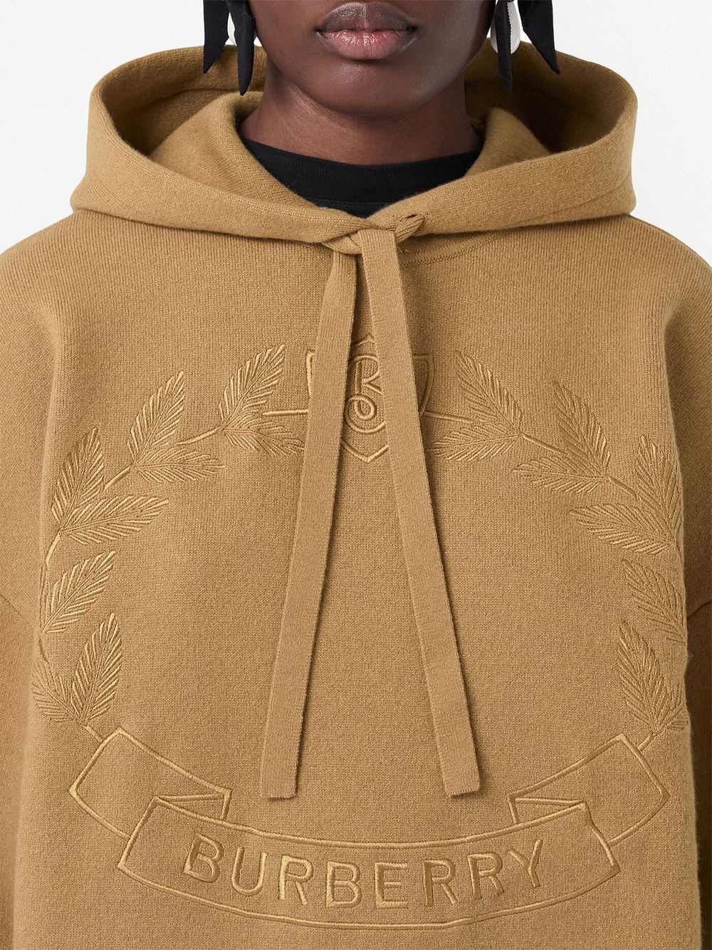 Oak Leaf Crest embroidered oversized hoodie - 5