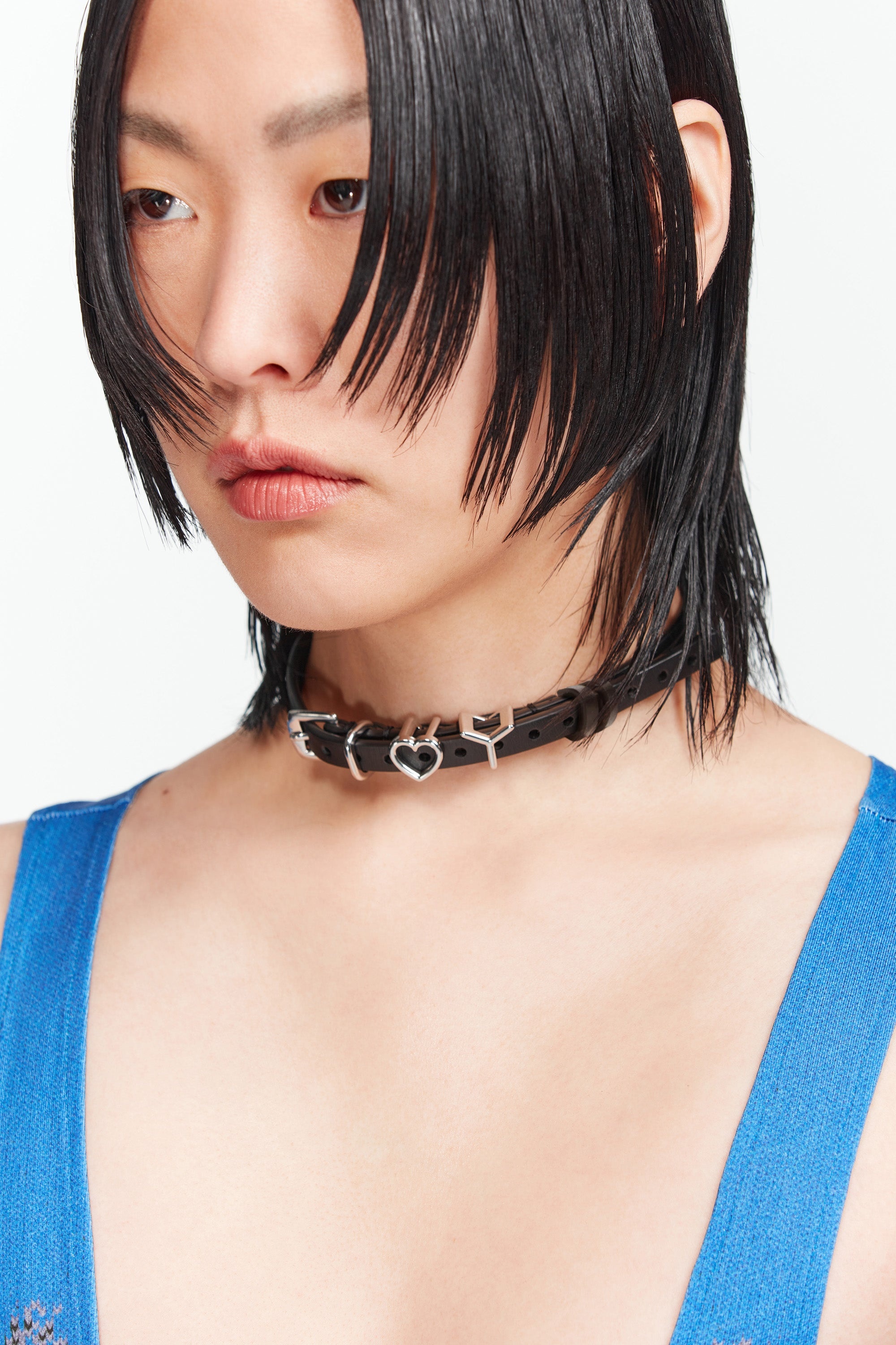 Y Heart Belt Choker 10mm - 2