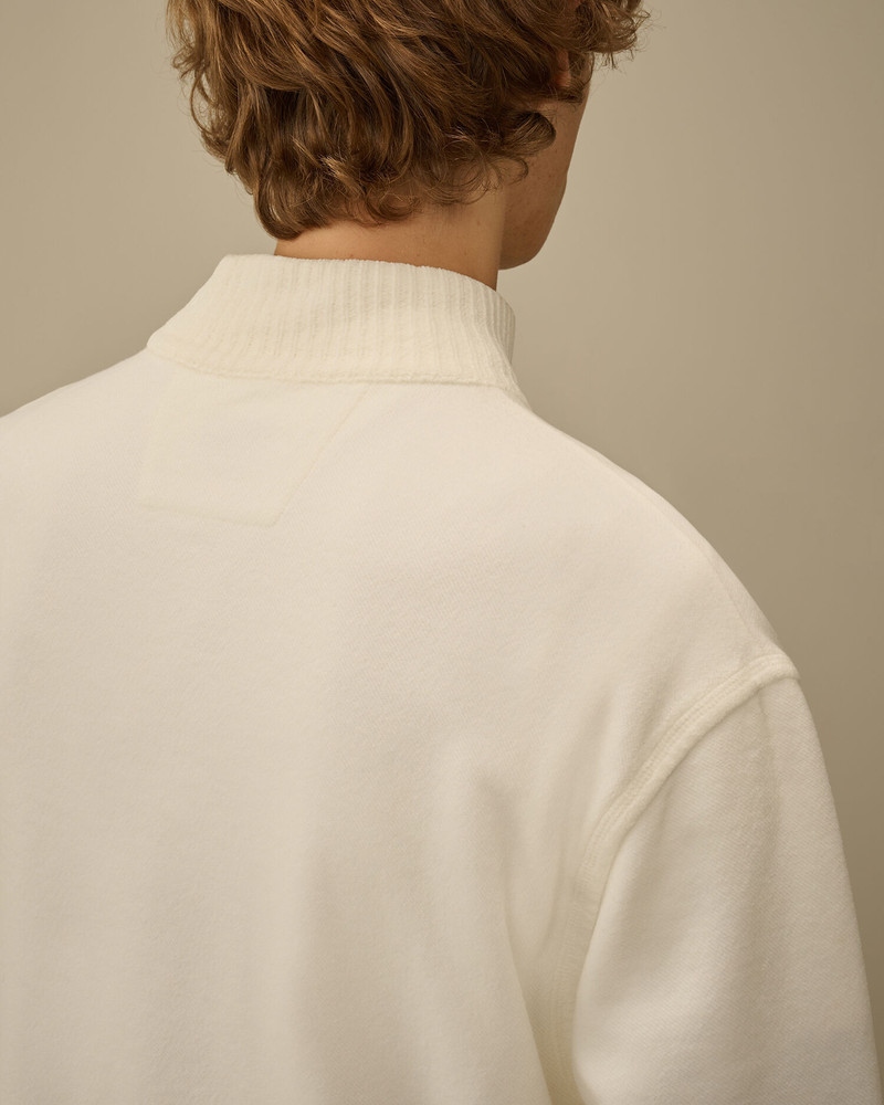 Brushed Emerized Diagonal Fleece Half Zip Lens Sweatshirt 6