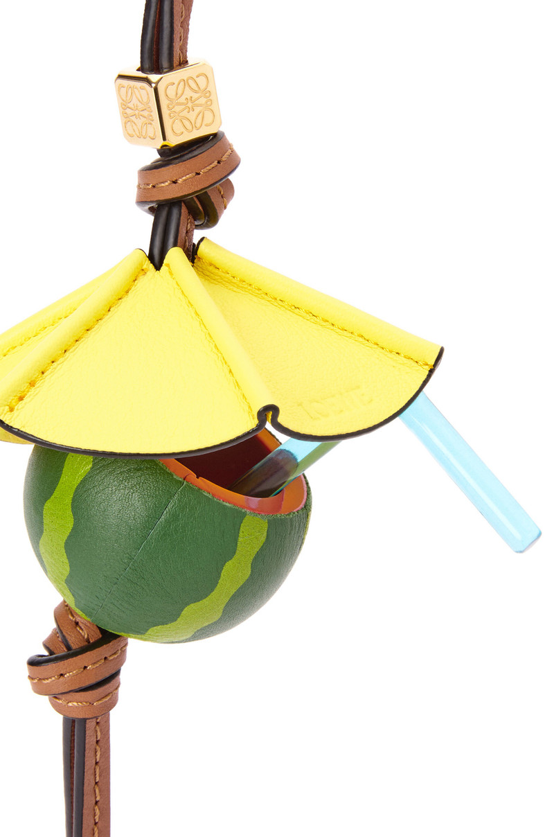 Loewe Watermelon cocktail charm in calfskin and brass outlook