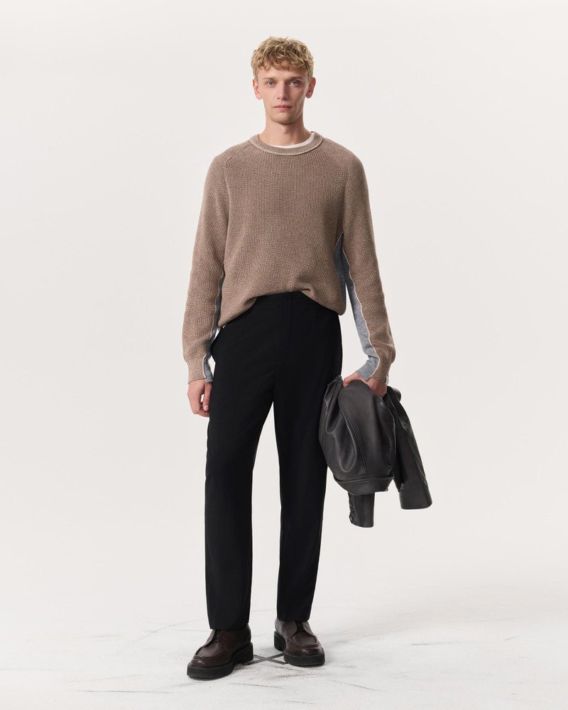 Gabe Spliced Cotton-Blend Crewneck Sweater 4