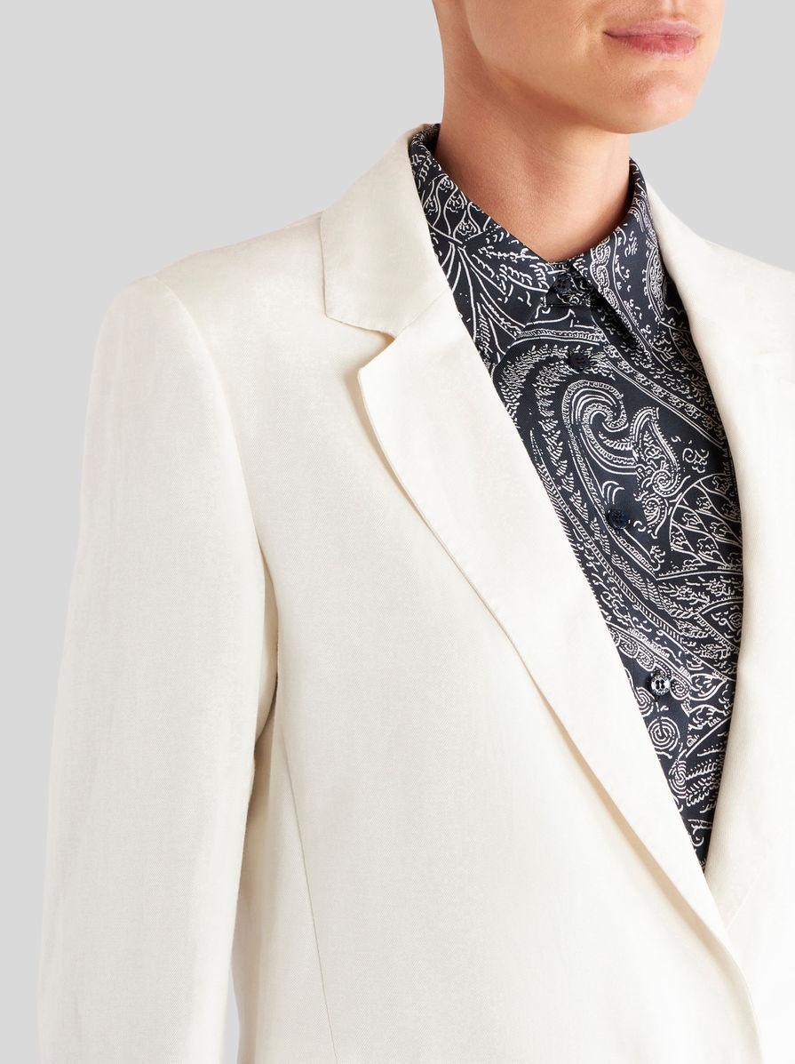 TAILORED LINEN AND SILK JACKET - 2