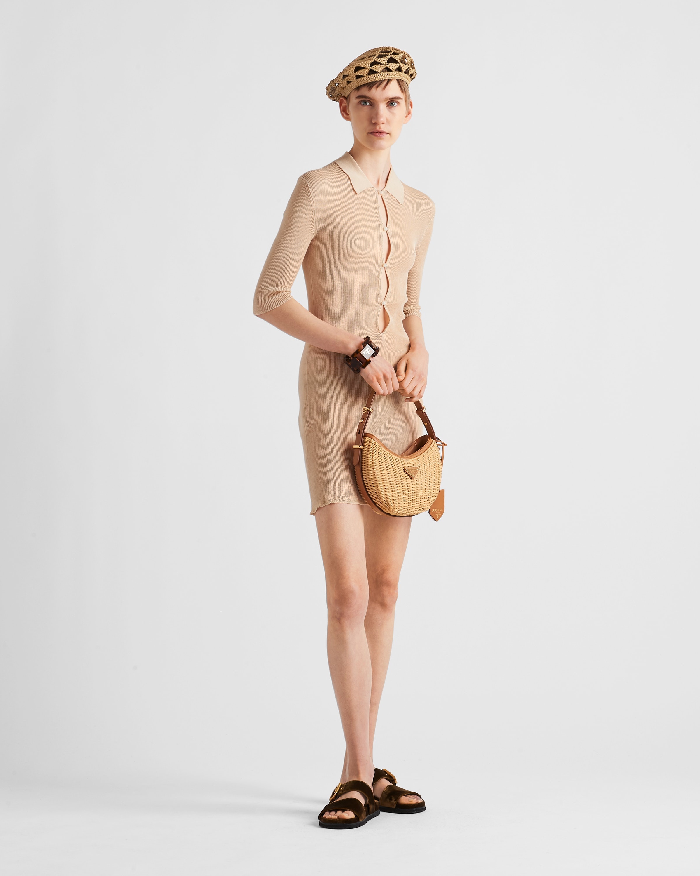 ワンピース PRADA SAND COTTON POLO DRESS Prada Sand Cotton Polo Dress | italist | REVERSIBLE