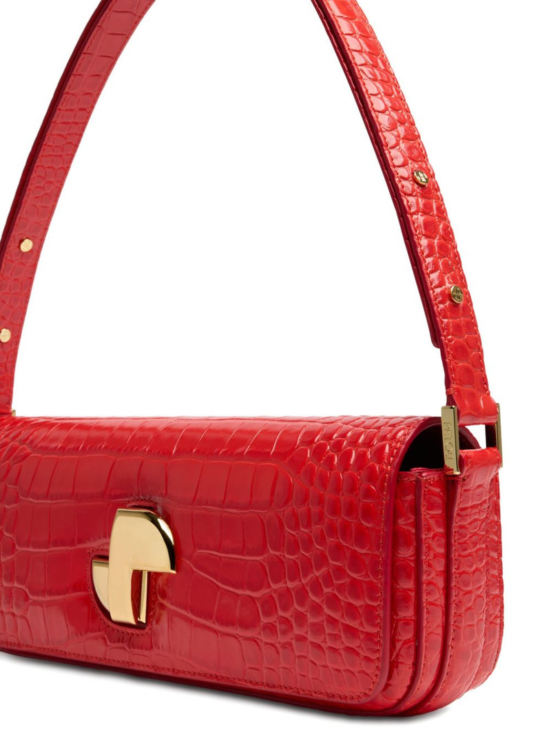 Le Lock crocodile-embossed shoulder bag 3