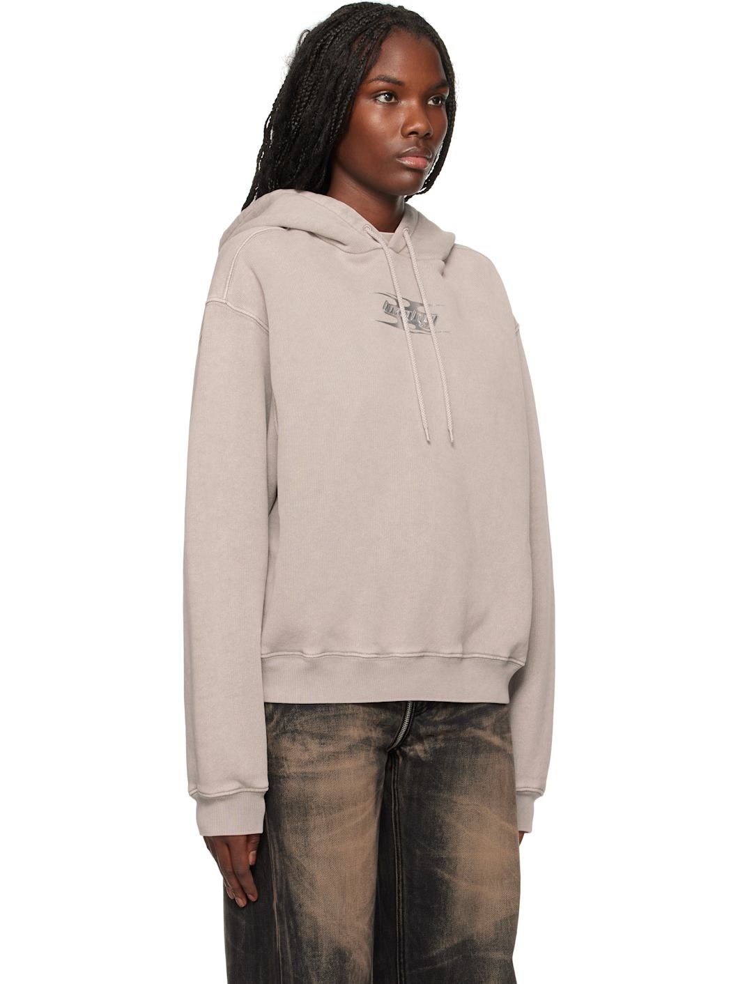 Taupe Blade Logo-Embossed Hoodie - 2