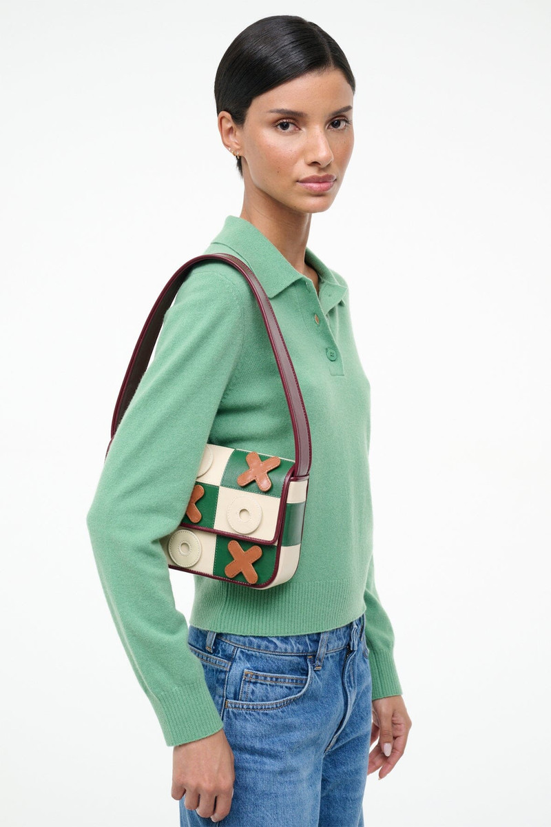 STAUD TOMMY LEATHER BAG TIC TAC TOE 4