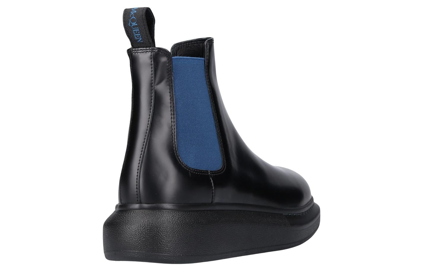 (WMNS) Alexander McQueen Hybrid Chelsea Boot 'Black Blue' 586398WHX561097 - 4