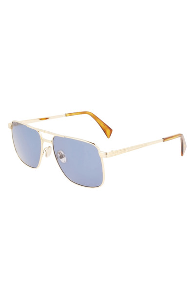 Lanvin JL 58mm Rectangular Sunglasses in Gold /Blue outlook