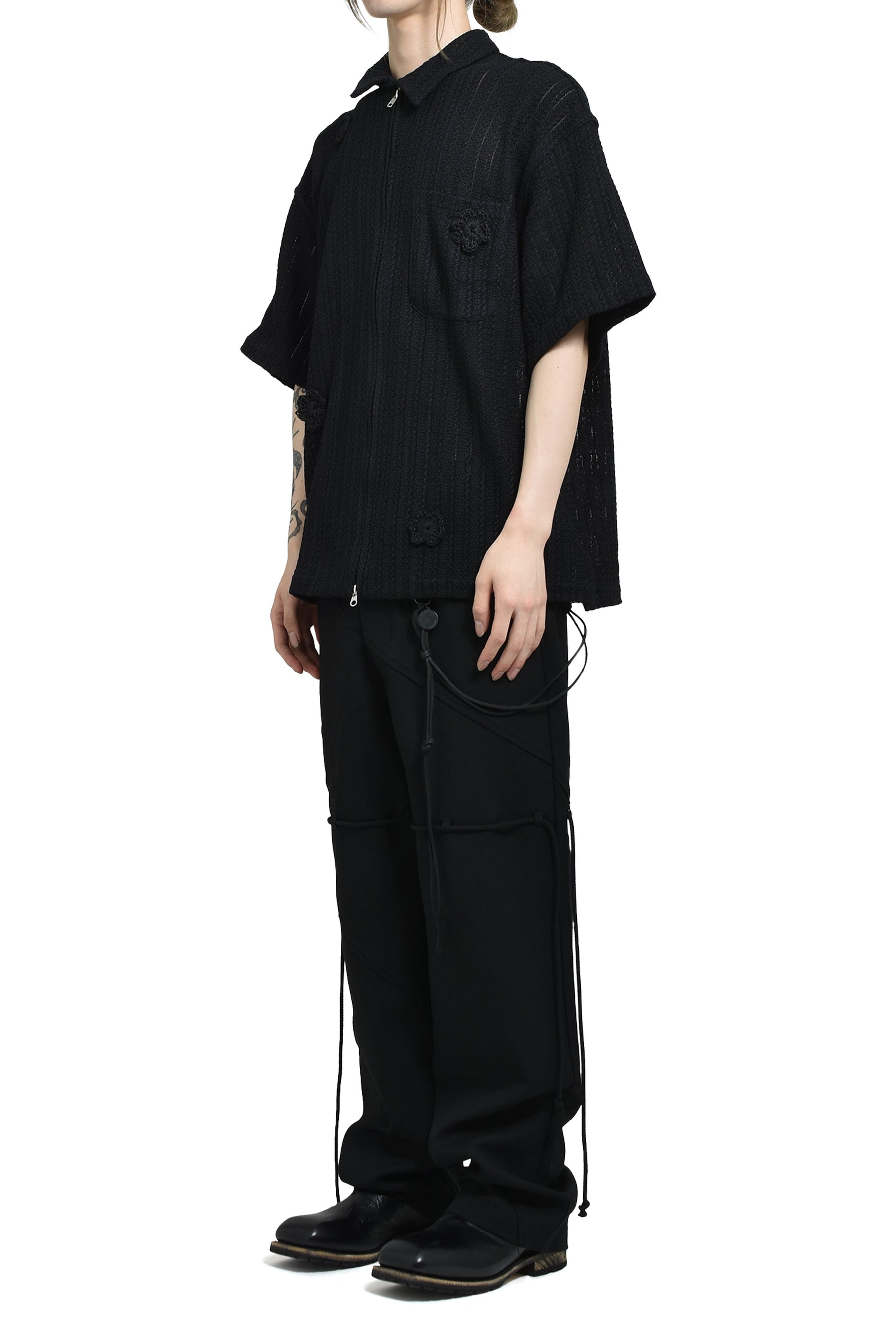 "SLASH" DRESS PANT / BLK - 4