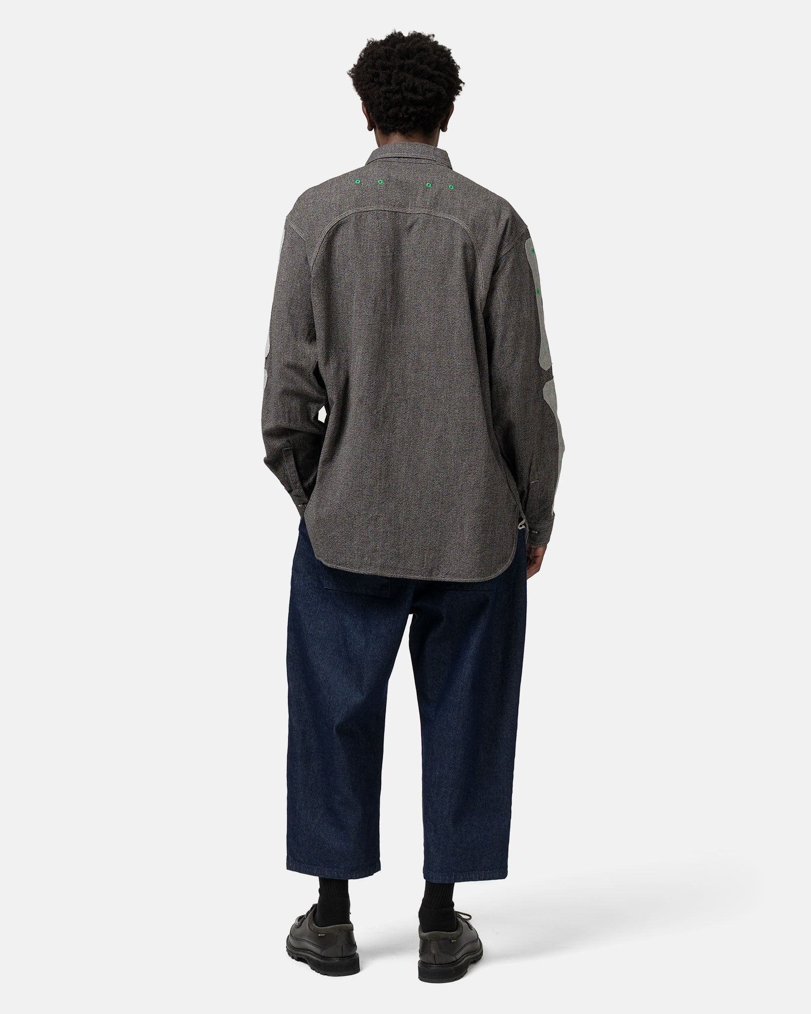 Grandrelle 2TONES BONE Patch Ventilator Workshirt Charcoal - 3