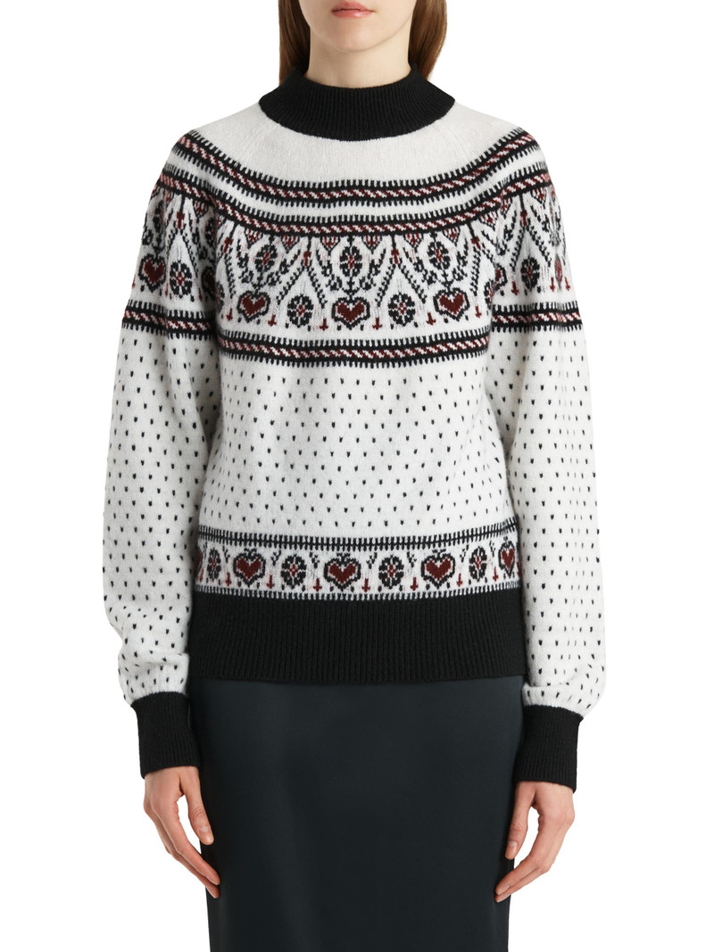 Women's Guy Cashmere Fair Isle-Style Sweater - Ivory Red Multi 3