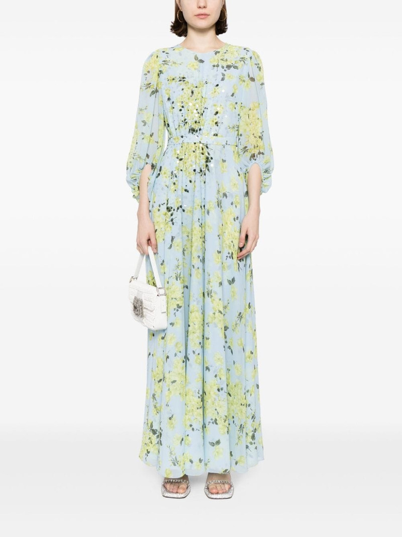 SACHIN & BABI Bianca chiffon gown outlook