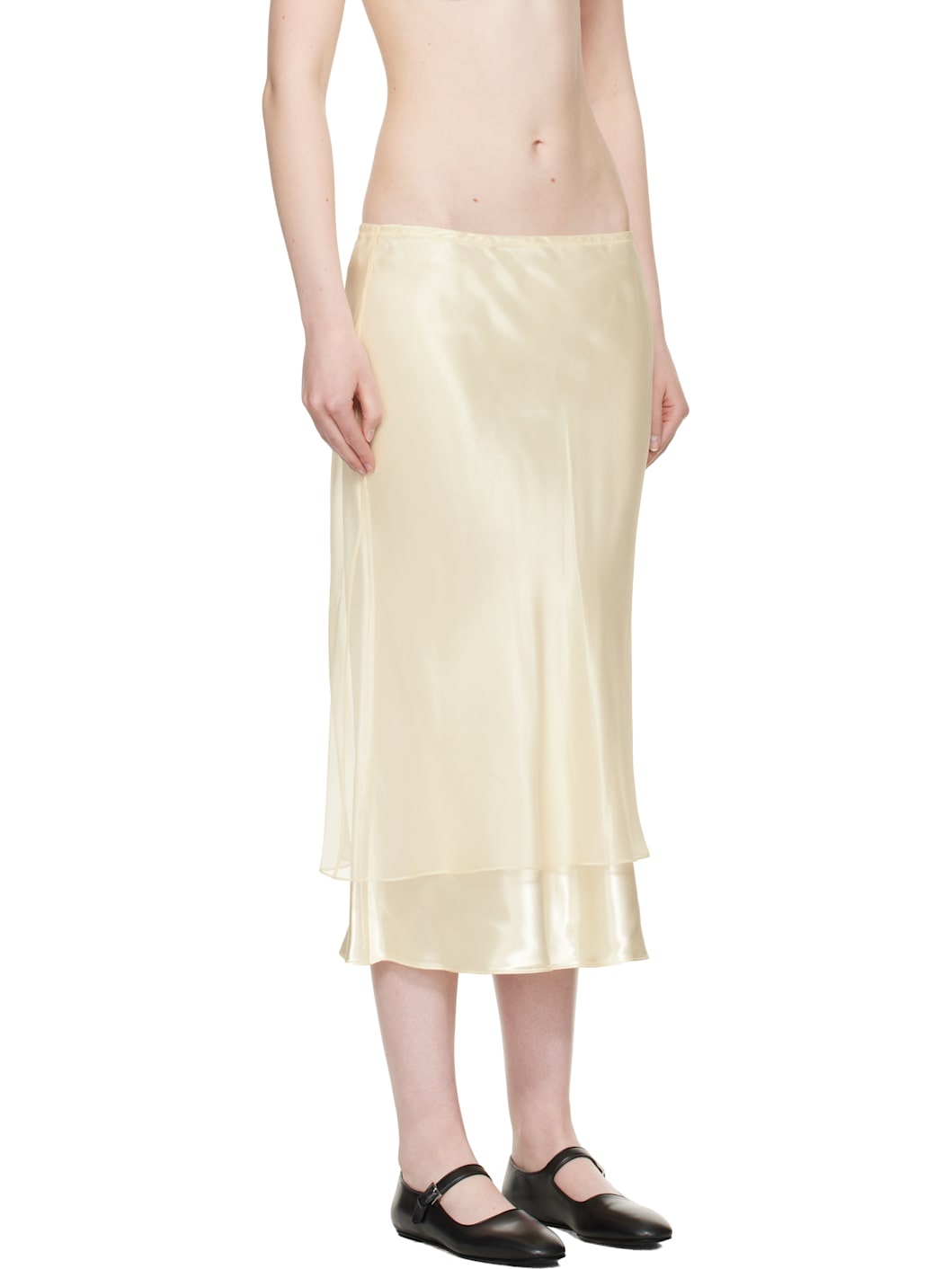 Beige Monina Midi Skirt - 2