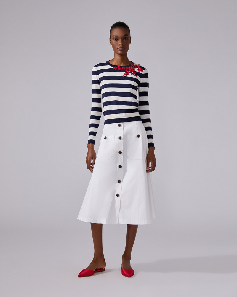 CAROLINA HERRERA Button-Front Midi Skirt outlook