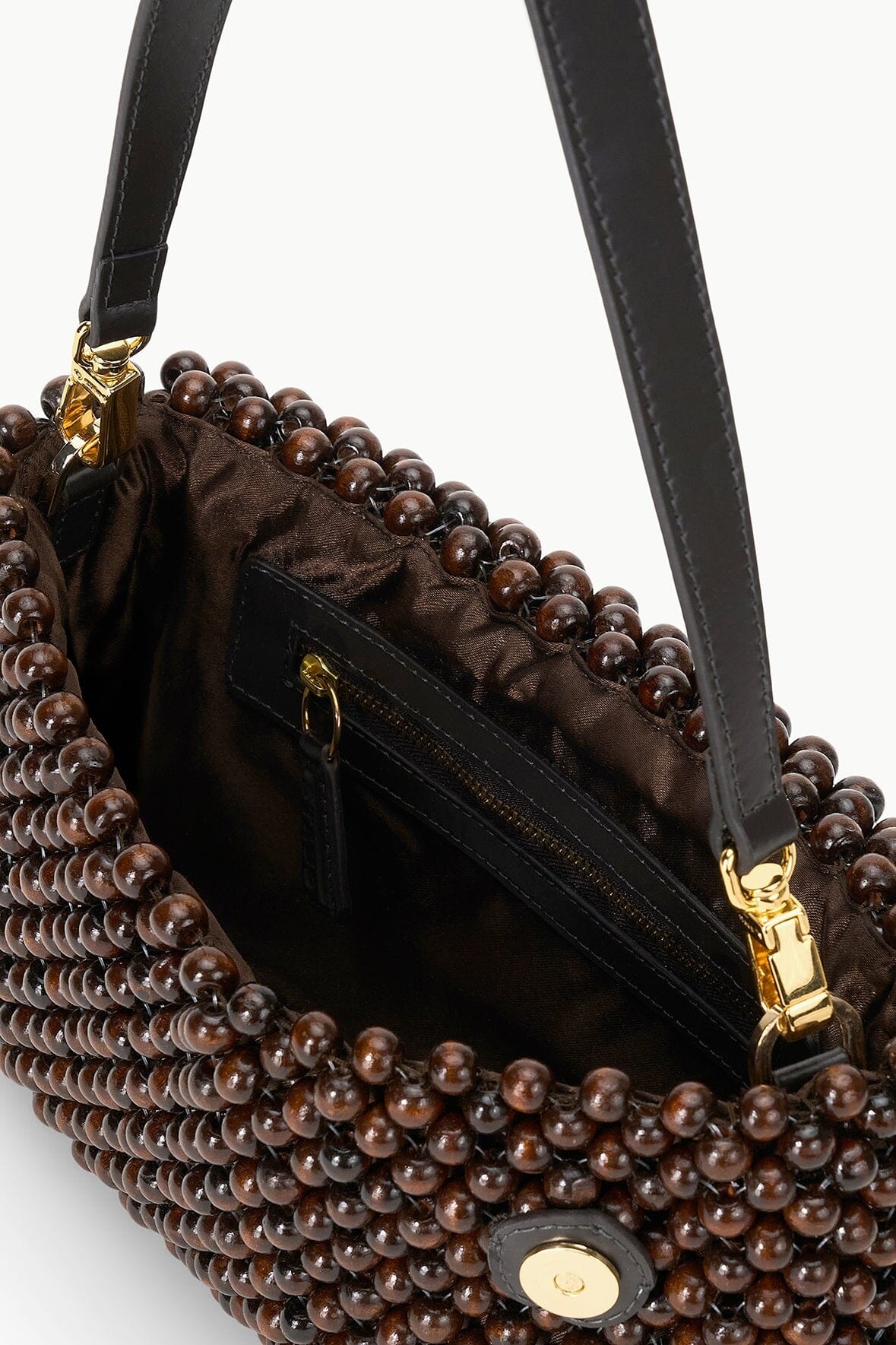STAUD TIMMY SHOULDER BAG DARK BROWN - 5