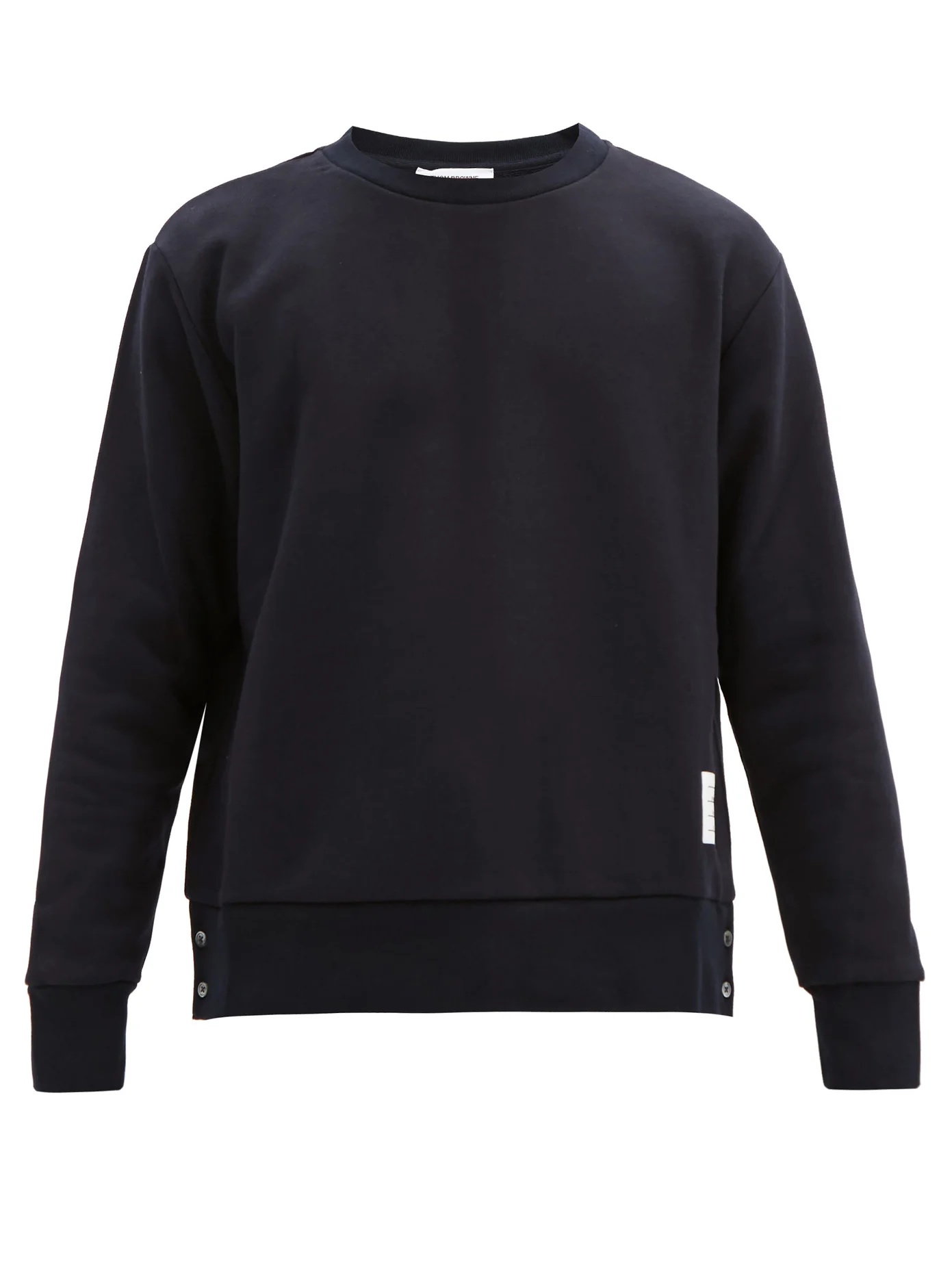 Tricolor-jacquard cotton-jersey sweatshirt - 1