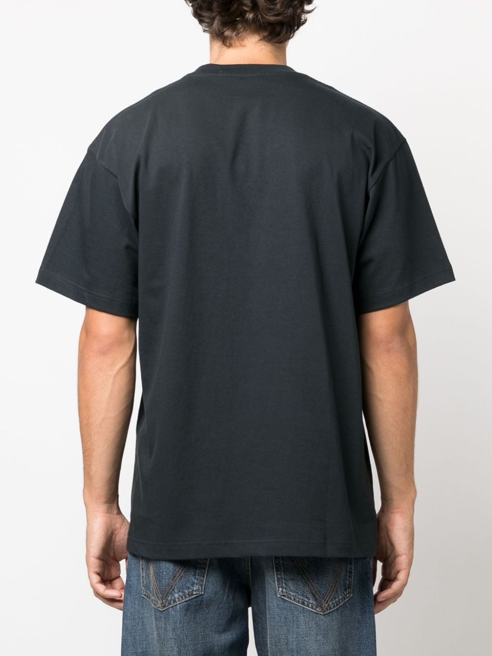 logo-embroidered pinched T-shirt - 5
