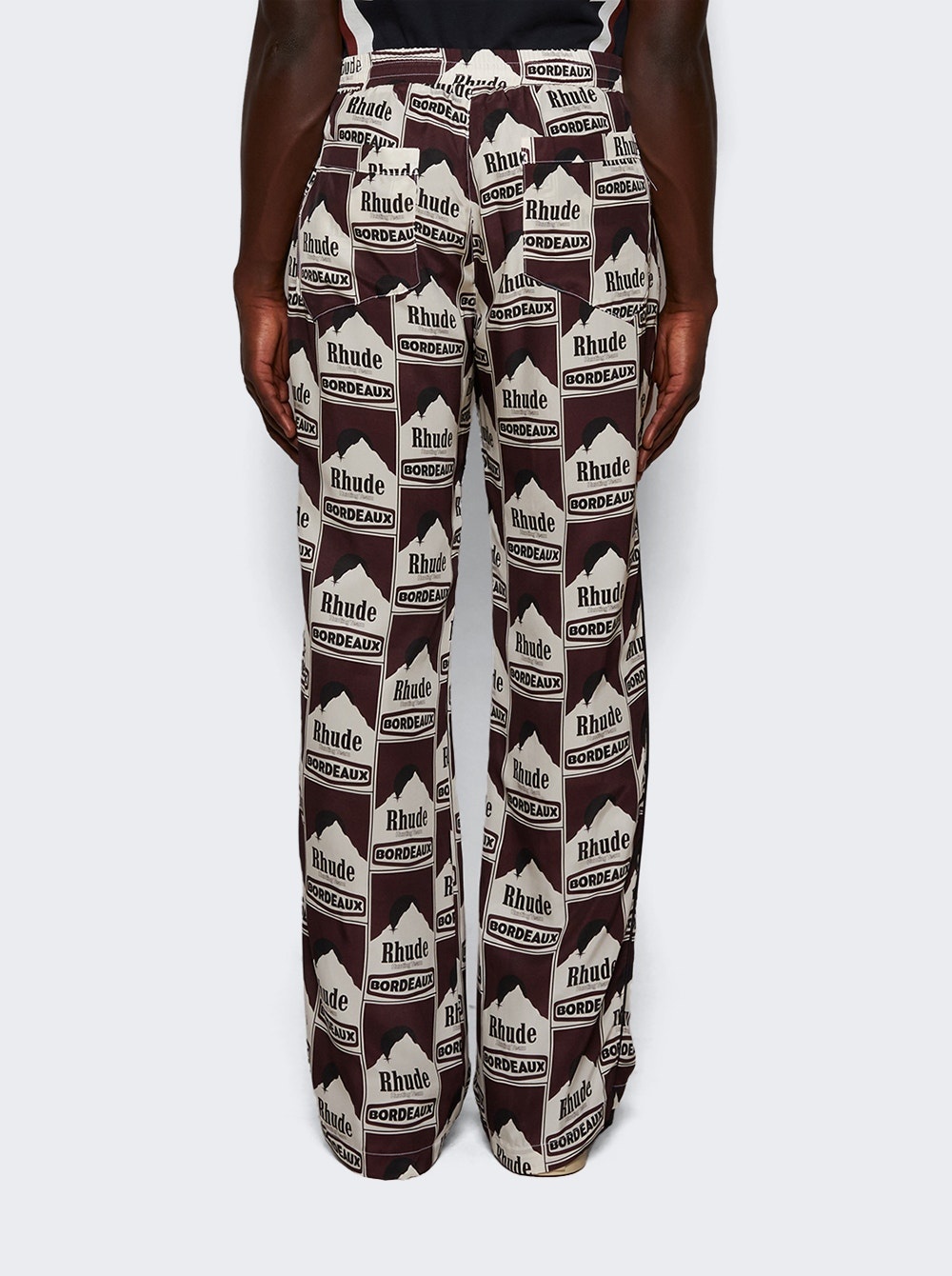 Moonlight Bordeaux Pj Pant Maroon And Off White - 5