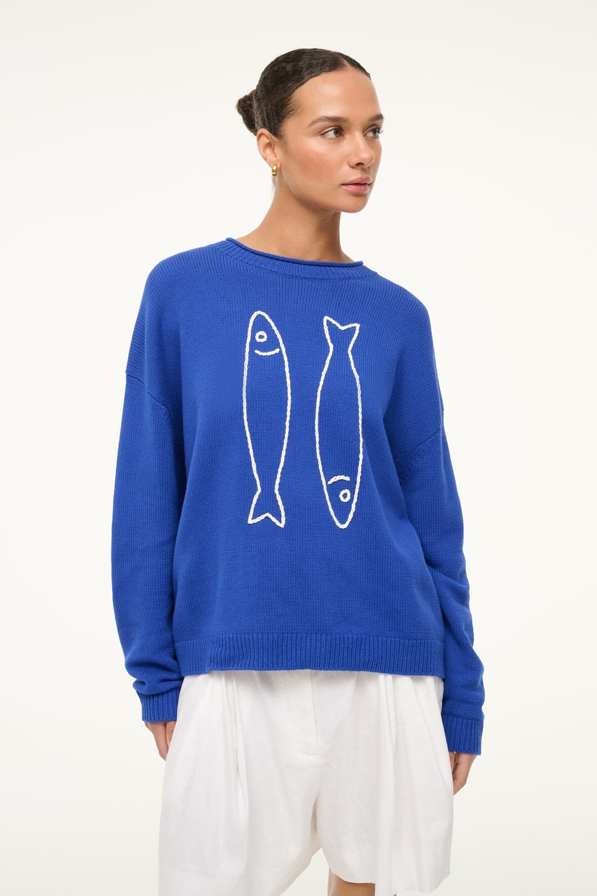 STAUD GIADA SWEATER PIER BLUE - 3