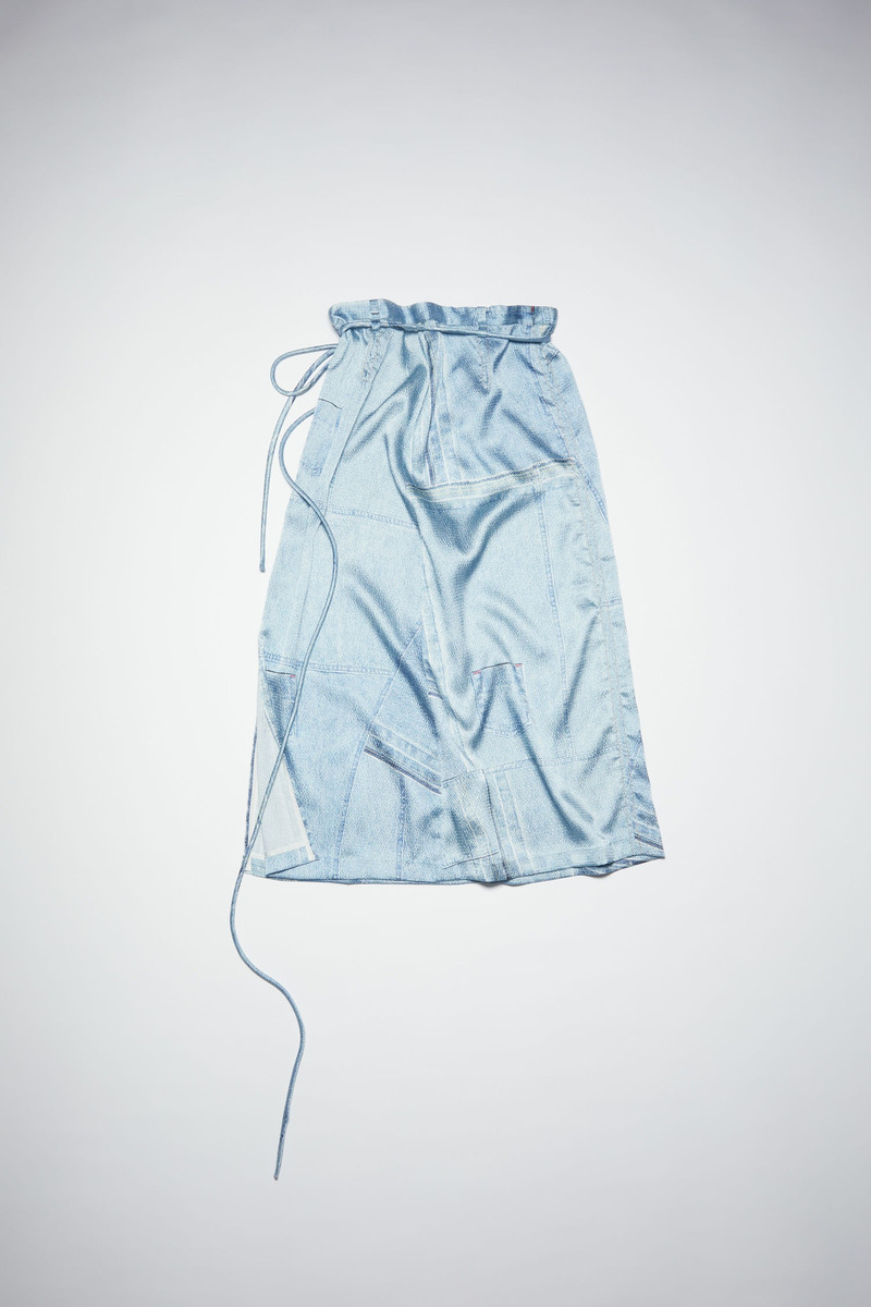 Denim print skirt - Denim blue 1