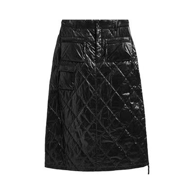 Moncler Moncler x Fragment Quilted Shiny Outerwear Skirt 'Black' outlook