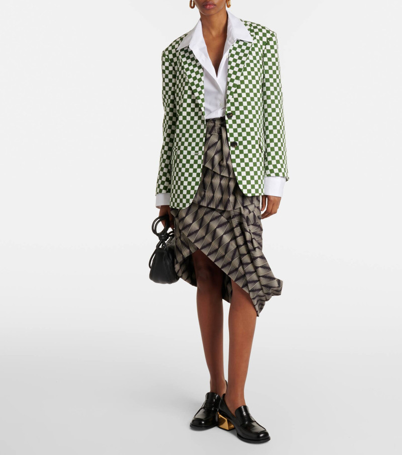 Dries Van Noten Checked single-breasted blazer outlook