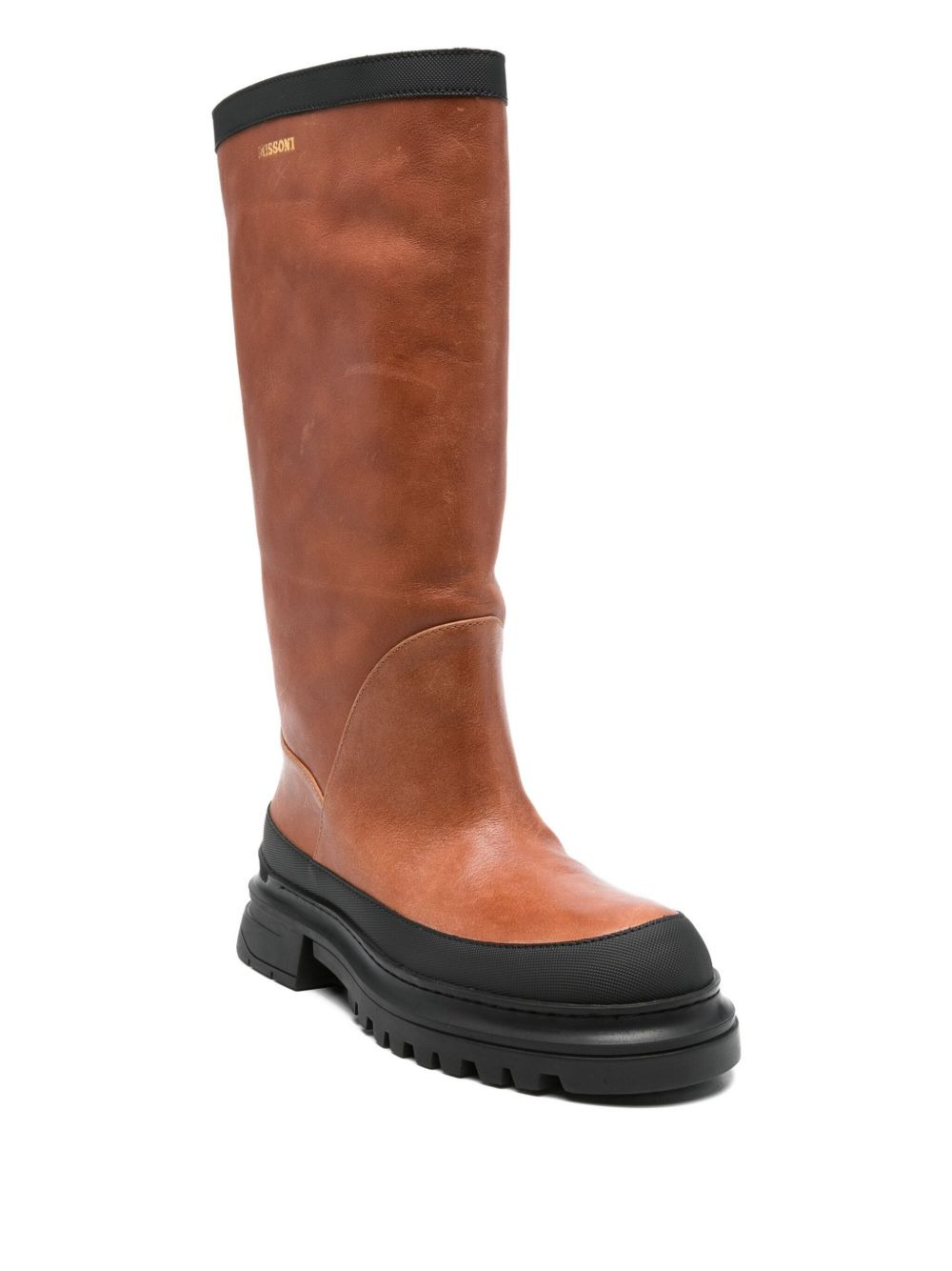 leather platform boots - 2