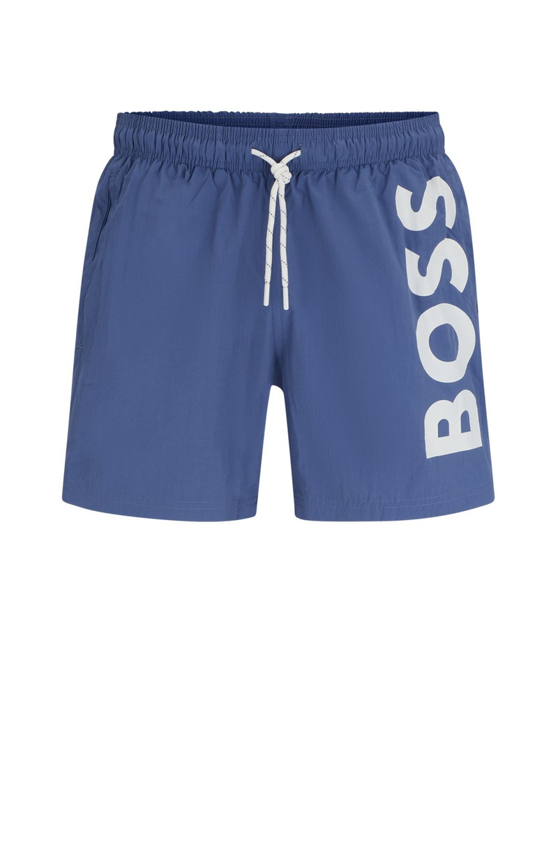 QUICK-DRY SWIM SHORTS WITH LARGE LOGO PRINT 1