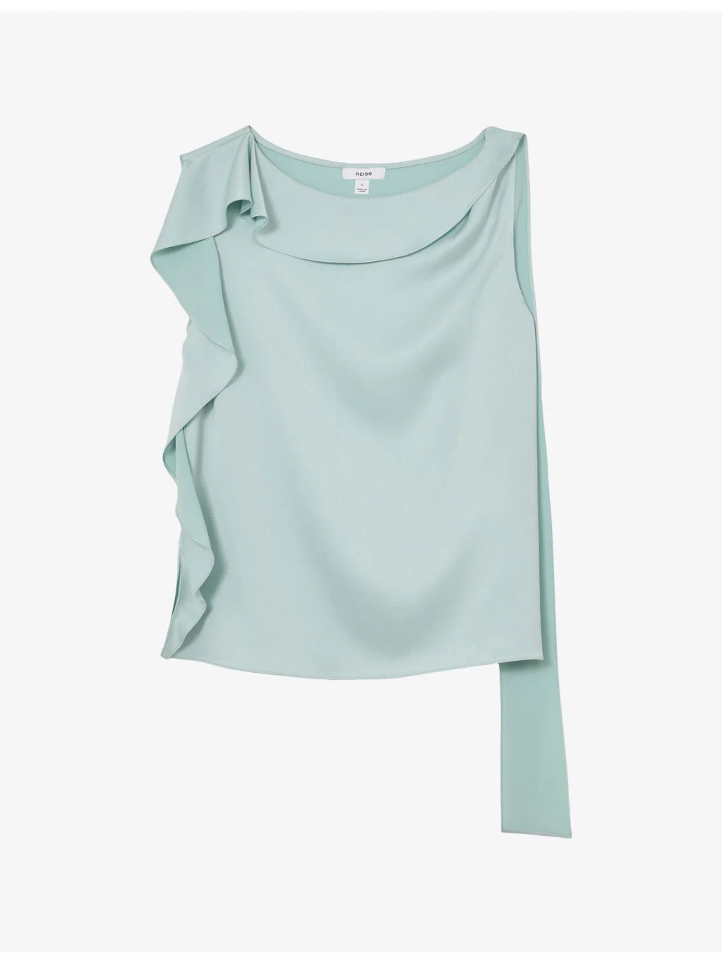 Hanna Draped-Trim Satin Top - 1