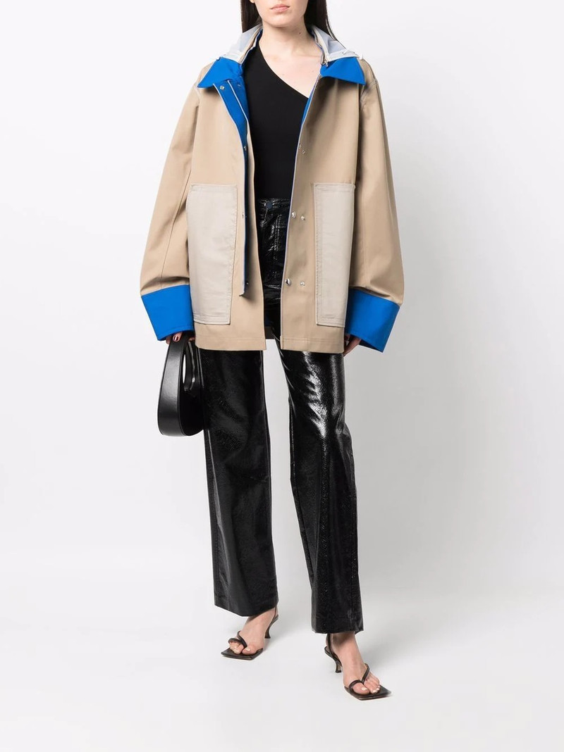 Helmut Lang colour-block single-breasted jacket outlook