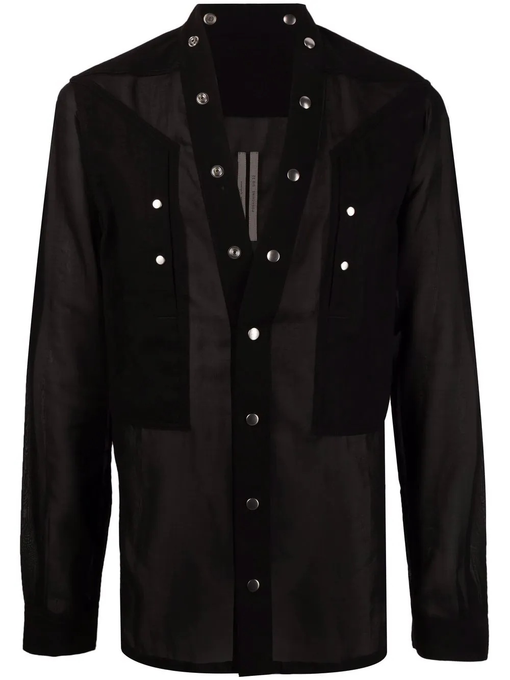 long-sleeve button-fastening shirt - 1