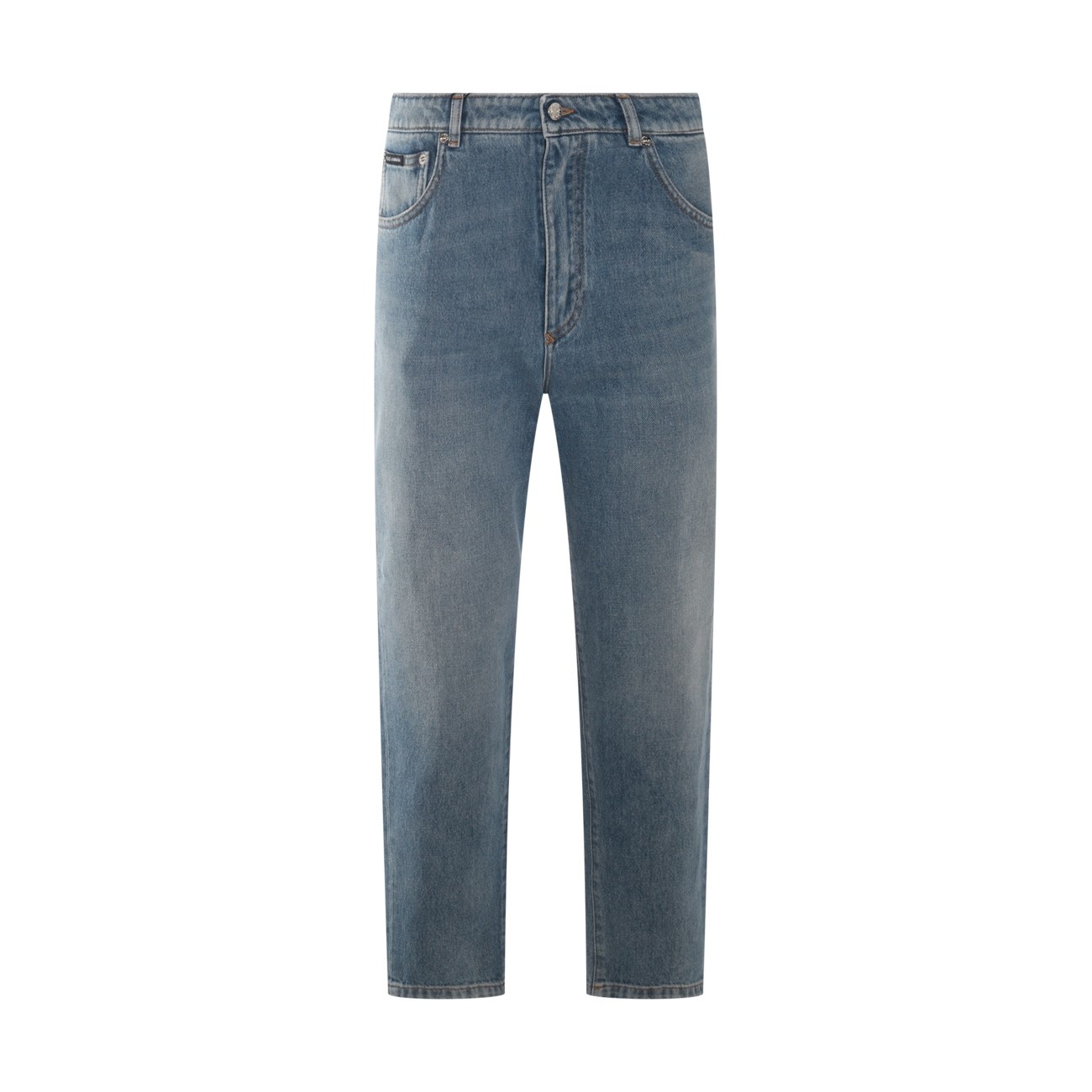 blue cotton denim jeans - 1