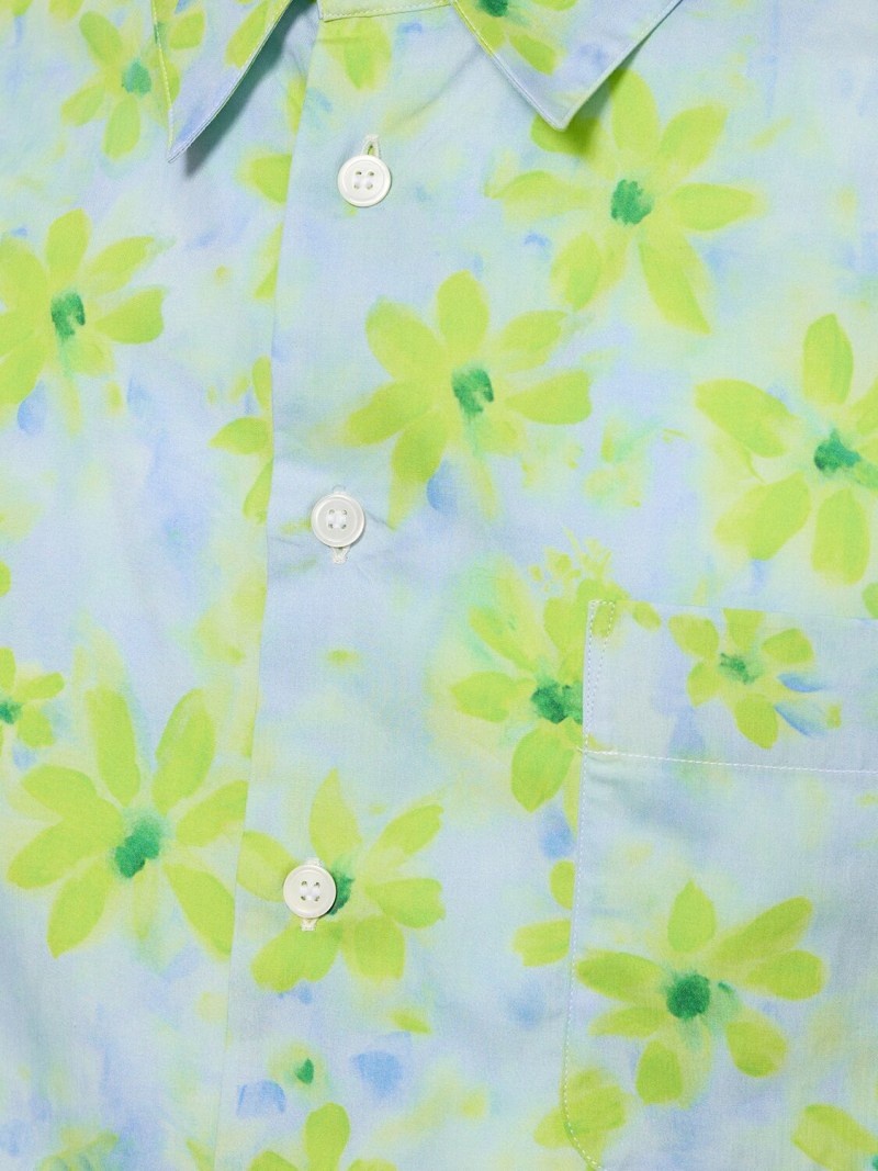 Flower print cotton poplin shirt - 5
