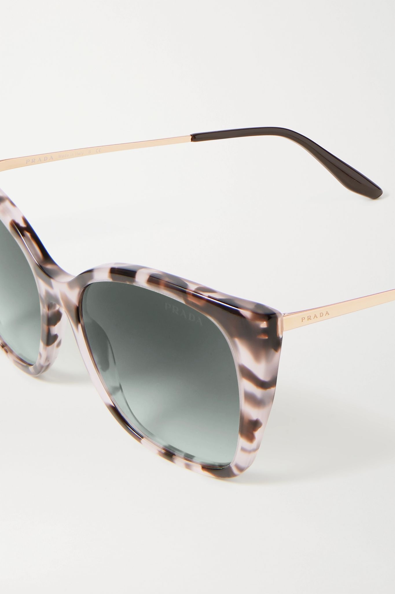 Cat-eye tortoiseshell acetate and gold-tone sunglasses - 3