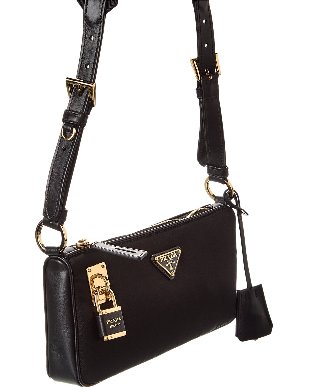 Prada Small Re-Nylon & Leather Shoulder Bag - 3