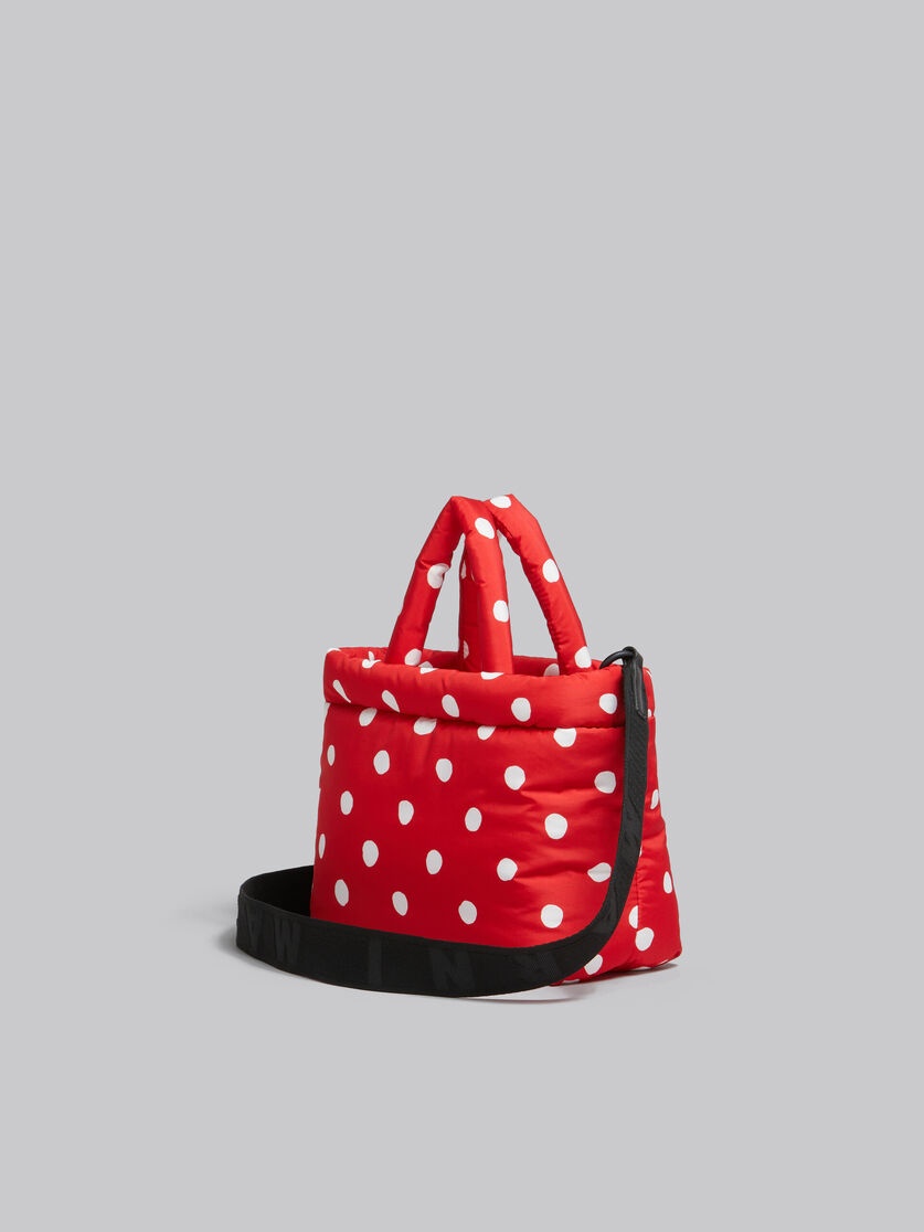 RED POLKA-DOT PUFF MINI TOTE BAG - 3