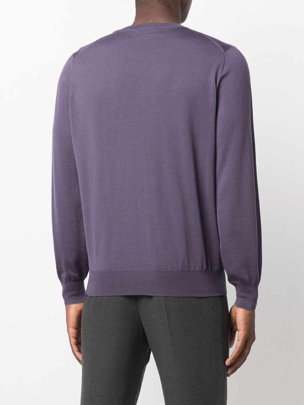 long-sleeve virgin wool jumper - 4