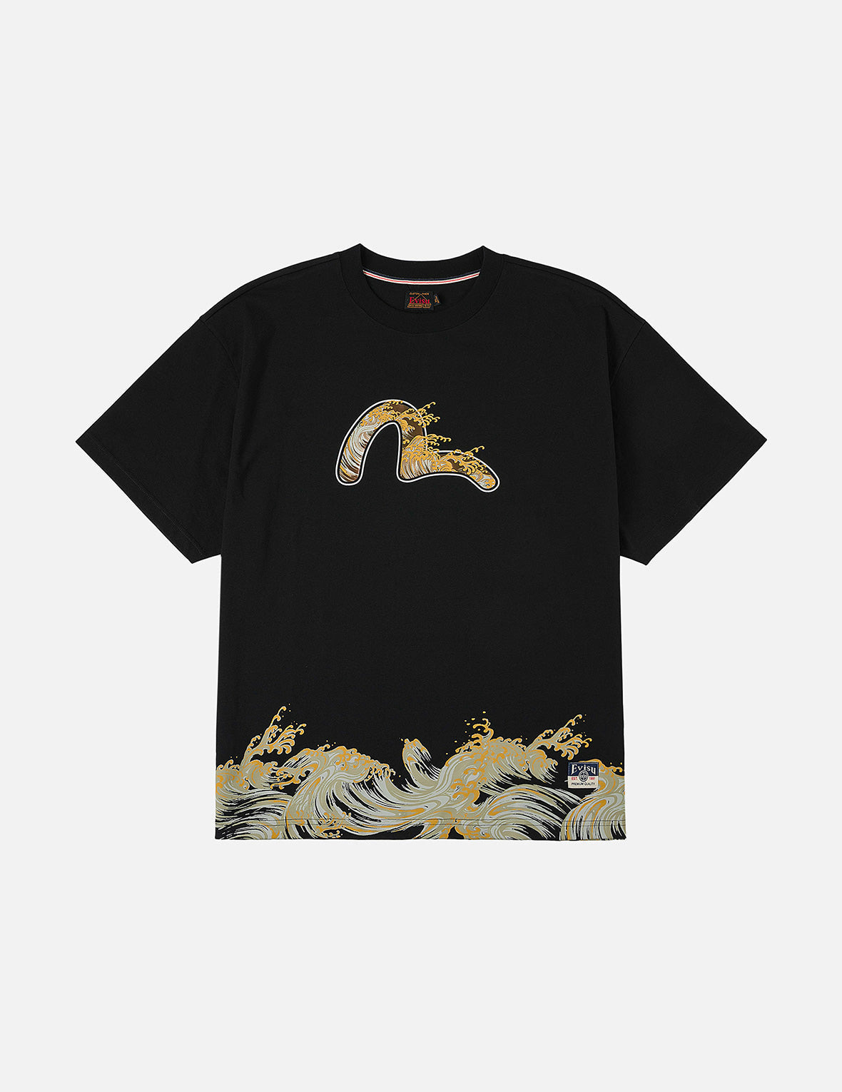 Seagull and Wave Print Relax Fit T-Shirt - 3