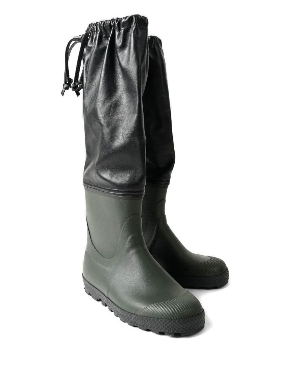 leather-top rain boots - 2