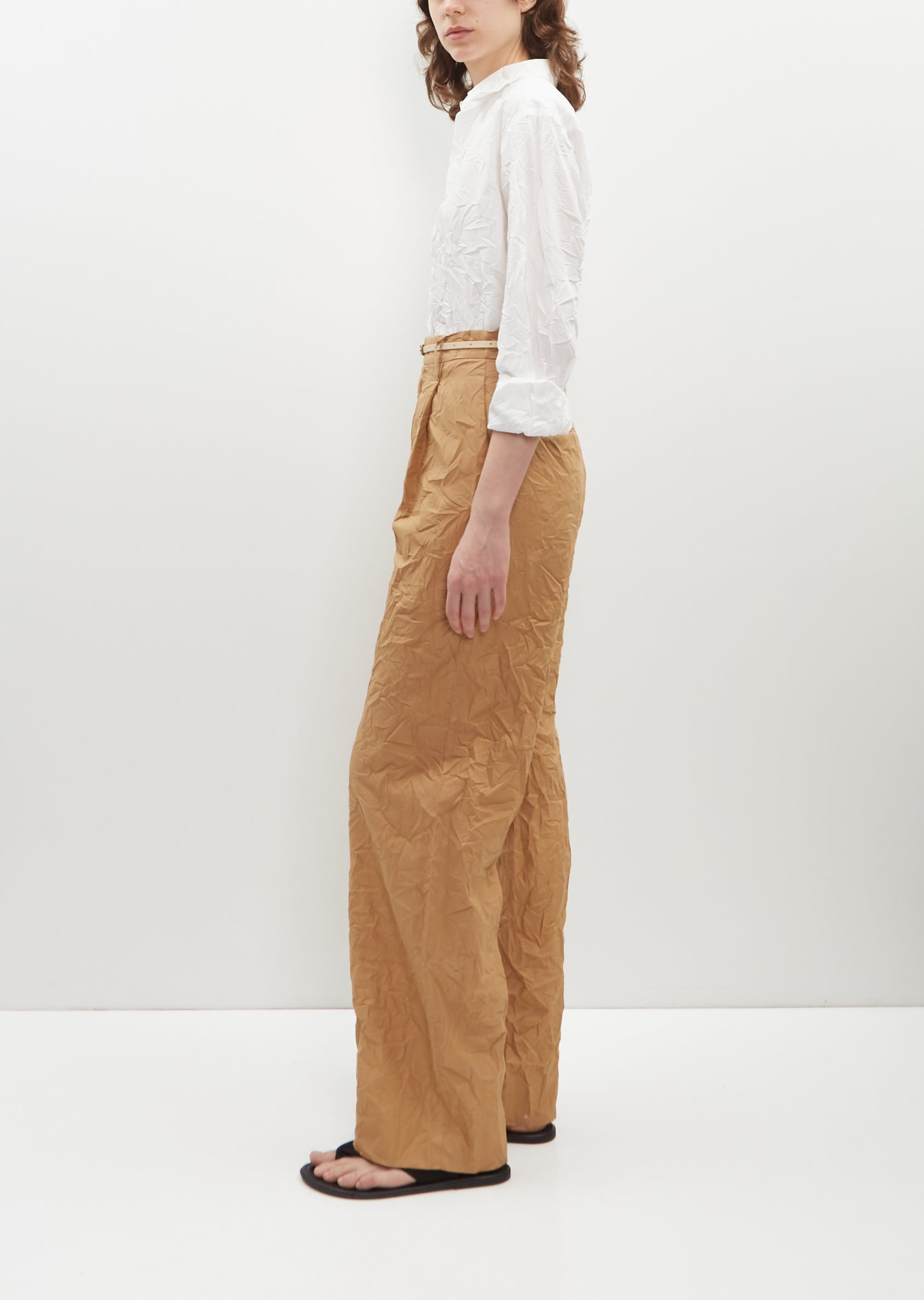 Wrinkled Washed Finx Twill Pants - 2